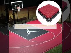 Interlocking Basketball Court Tiles 340x340mm PP Material 10-Year Warranty