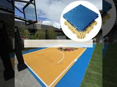 340x340mm Anti-Slip PP Interlocking Sports Floor Tiles for Basketball Court