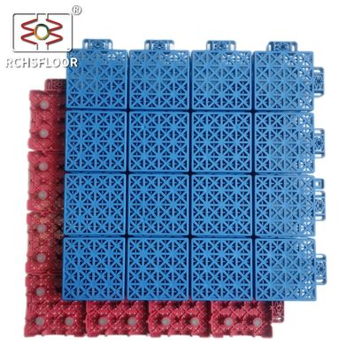 1.81cm Thick PVC Interlocking Floor Tiles Outdoor Basketball Court Flooring Tiles 34x34cm
