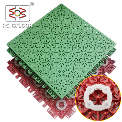 Customized LOGO PP Modular Sport Tiles Interlocking Plastic Floor Tiles
