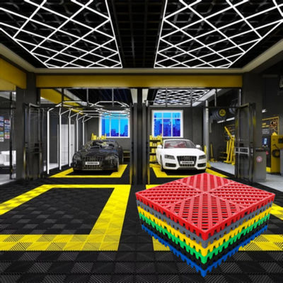 PP Interlocking Vented Garage Floor Tiles 400*400mm Non Slip