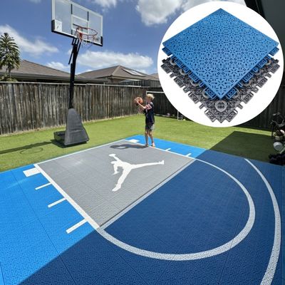 Customized PP Interlocking Sports Tiles for Basketball Courts 340x340mm